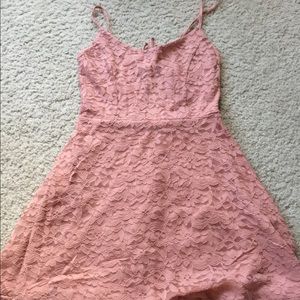 Pink mini dress